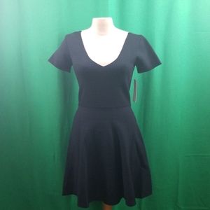 Black stretch mini dress